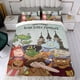 thumbnail image 4 of Siete Pequeños Monstruos Conjunto de sábanas temático, trío de piezas, cómodo y amigable con la piel, diseño único, regalo de decoración para el hogar para familiares, amigos y fans,135cm *200cm, 4 of 6