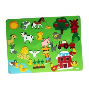 Bothyi - Tablero Ocupado De Fieltro, Juguete Educativo De Aprendizaje Para Jardín De Infantes, Granja De Viaje Para Niños Pequeños