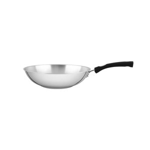 Wok Tramontina Astro Silicone De Acero Inoxidable Con Fondo Triple 28 Cm 3,3 L