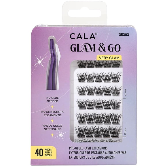 Extensiones de Pestañas Cala Glam & Go Pre-pegadas 40 Piezas