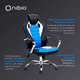thumbnail image 2 of Silla Gamer Nibio Rookie Reclincable Cuero PU Azul, 2 of 5