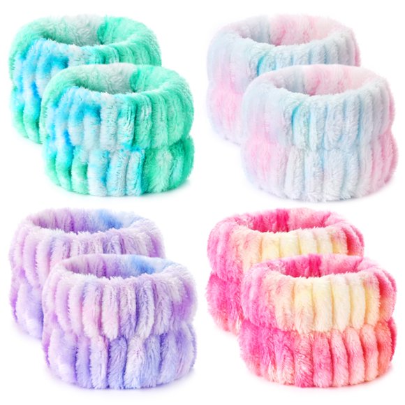 Brazaletes absorbentes Wteehn 8 piezas para lavado facial