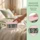 thumbnail image 4 of REGALWOVEN Pequeño Reloj Despertador Digital para Dormitorio, Relojes Despertadores con Pantalla de Números Grandes, Temperatura, Repetición, 12/24H para Dormilones Profundos Rosa, 4 of 7