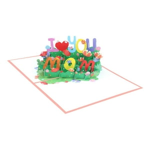 Genérico - Tarjeta Del Día De La Madre Tarjeta De Felicitación Emergente 3D Romántica Para La Fiesta De Las Mamás Abuelas