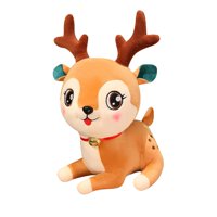 Magideal - Juguete De Reno De Navidad, Juguete De Peluche De Reno, Decoración Navideña, Juguete De Peluche De Reno Suave Para Chimenea, Mesa Navideña De Invierno