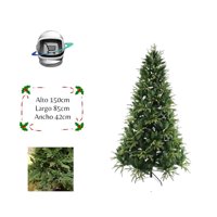 Bigbamspace - Arbol De Navidad 150Cm Hojas Ramas Bicolor Suave Verde