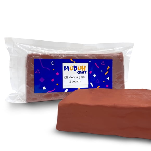 Arcilla para modelar MODOH a base de aceite, no tóxica, 907 g, terracota