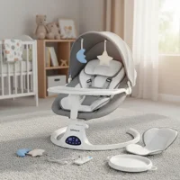 Mecedora Eléctrica 2 En 1 Bluetooth Yoya Gris Lubabycas