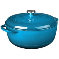 Hierro Fundido Esmaltado Dutch Oven Lodge Essential, 7.5 Cuartos De Galón, Azul
