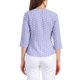 thumbnail image 3 of INSPIRE CHIC Blusa de Mujer Cuello en V Mangas 3/4 Estampado de Corazones y Lunares Botón Frontal Top Púrpura Polvoriento M, 3 of 5