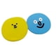 thumbnail image 1 of Aros asimétricos de tachuela con caritas suave resina epoxi azul amarillo, 1 of 3