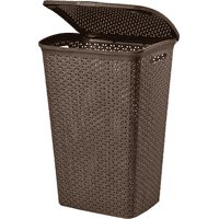 Genérico - Cesto Ropa Bali Rattan Con Tapa 55L