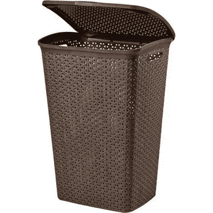 Genérico - Cesto Ropa Bali Rattan Con Tapa 55L