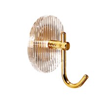 Magideal - Organizador Colgante De Acrílico Ganchos Adhesivos Decorativos Estables Transparentes Para Baño Oro