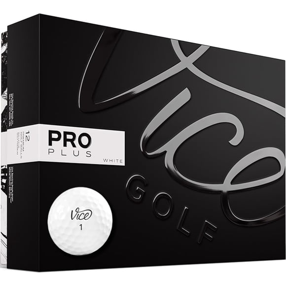 Pelotas de golf VICE Golf Pro Plus blancas de 4 piezas