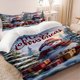 thumbnail image 1 of 3pcs Snowman Christmas Gift Joyful Snow Scene Themed Bedding Set Duvet Cover and Pillowcase Set Soft and Comfortable, 1 of 5