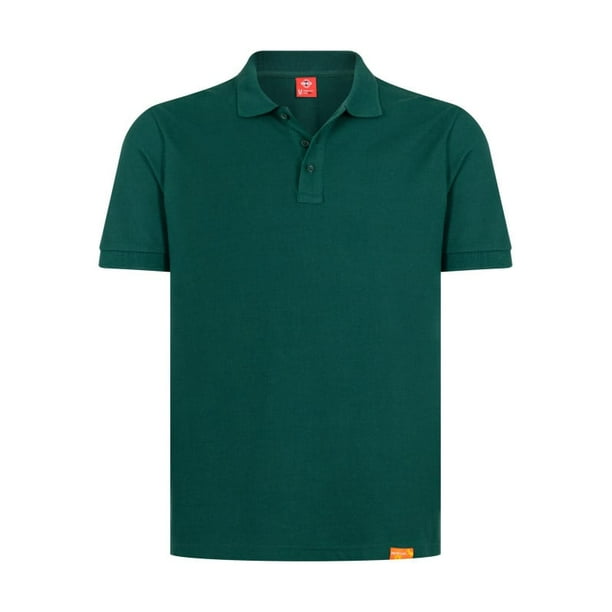 Polera Polo 60% Algodón Manga Corta Hombre Verde Pino Lider