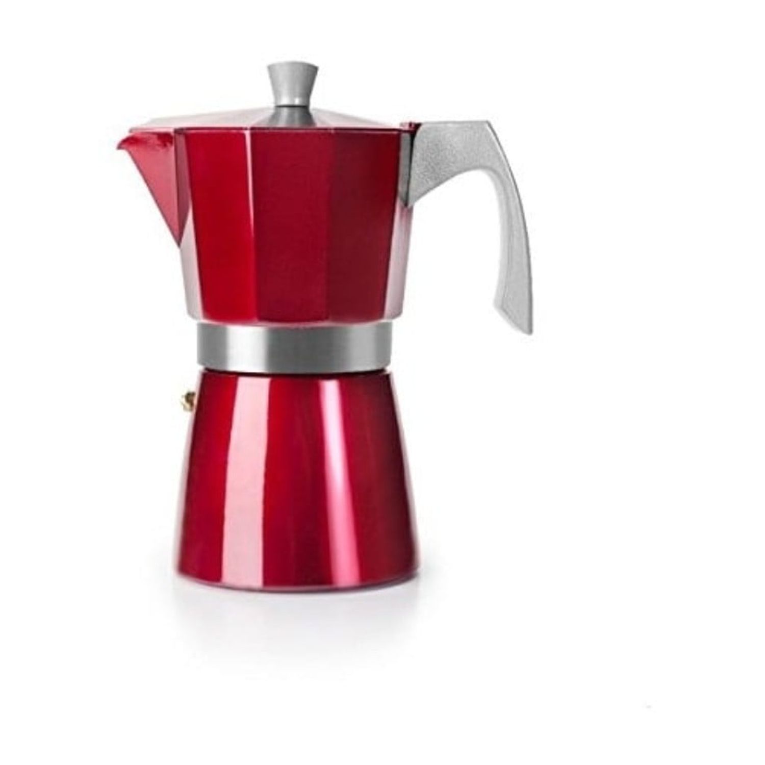 Cafetera Italiana Express 600Ml Aluminio Rojo Evva Ibili