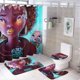 thumbnail image 1 of Kizazi Moto Generación Fuego-theme 4-Piece Shower Curtain Set with Rugs, Waterproof Bathroom Decor Set Includes Bath Mat, U-Shaped Rug, Toilet Lid Cover and Curtain with Hooks, 1 of 6