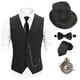 thumbnail image 1 of Set de disfraces EFORLED de los años 20 para hombre, sombrero Fedora Gatsby Gangster, 1 of 7