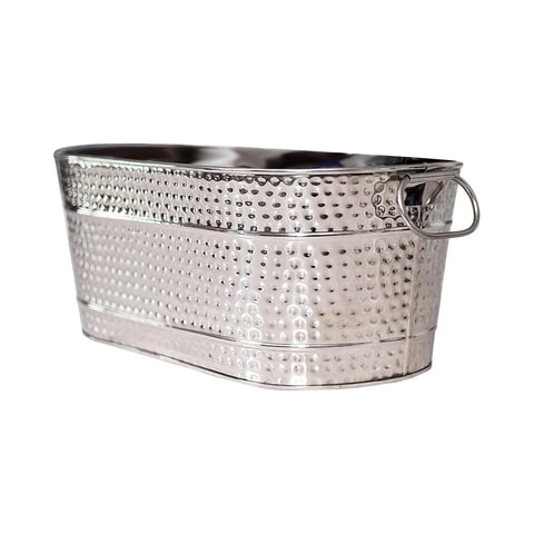 Magideal - Cubo De Hielo Contenedor De Almacenamiento De Bañera Galvanizada, Cubos De Cerveza Ligeros Y Duraderos Para Bebidas, Champán, Cóctel, Fiesta De Vino