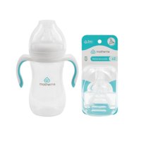 Pack Mamadera Boca Ancha Con Asas + Tetinas 0-3M Motherna