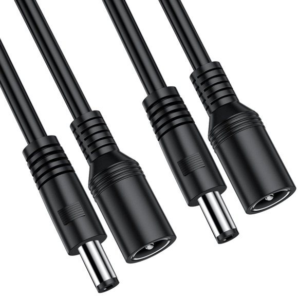 Cable de extensión de alimentación DC, 13 pies, 12 V, 5,5 mm x 2,1 mm, CCTV SCOVEE