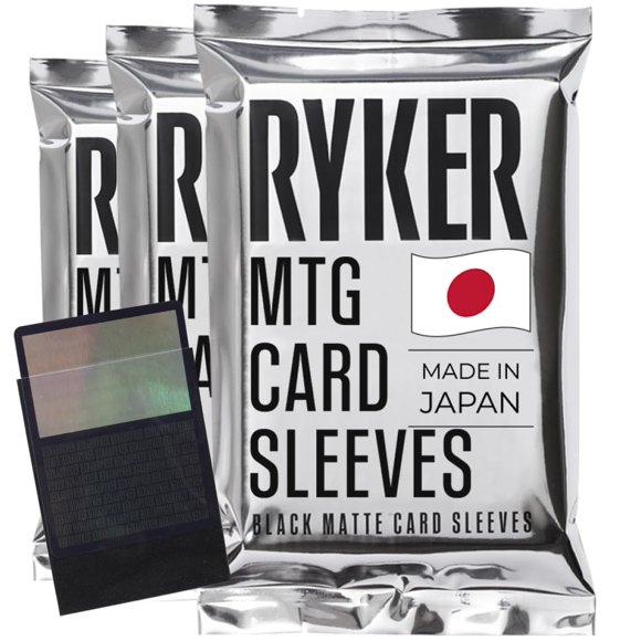 Fundas para cartas Ryker 300 unidades negro mate 63x88 mm