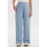 Fashionspark - Jeans Mujer Wide Leg Pinza Azul Claro
