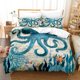 thumbnail image 1 of Cartoon Octopus Bedding Set Bed Set Adult Kid Bedroom Duvetcover Setsparure de lit Bed, 1 of 5
