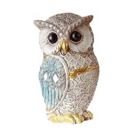 Magideal - Decoración De La Estatua Del Búho Decoración Versátil De La Oficina Decoración Del Adorno Del Adorno Del Dormitorio Moderno Compacto Lindo Regalo De Azul