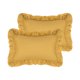 thumbnail image 1 of REGALWOVEN Fundas de Almohada con Triple Volante, Juego de 2 Fundas de Almohada, Fundas de Almohada de Cama con Cierre de Sobre Queen (20"x30") Amarillo, 1 of 7
