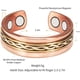 thumbnail image 2 of Anillo de cobre YINOX para hombre y mujer, magnético, de cobre, elegante y sencillo, de 2,6", ajustable, COR-0619R CPR-0208, cobre, 2 of 7