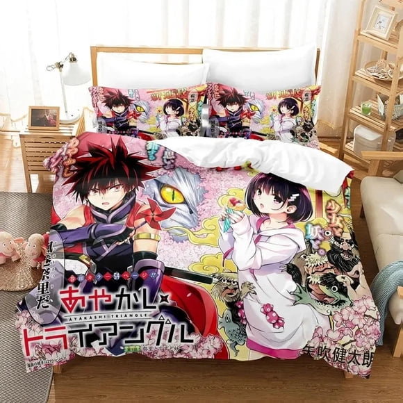 Ayakashi Triangle Bedding Set Duvet Cover Bed Set Quilt Cover Pillowcase Comforter Size Boys Adult Bedding Set Bed Sheets