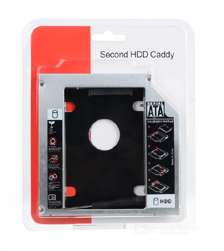 Genérico - Adaptador Disco 2.5 A Bahía Cd Notebook 12.7Mm