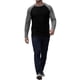 thumbnail image 2 of INSPIRE CHIC Camiseta de Hombre Raglán de Manga Larga Cuello Redondo Casual Camisetas de Béisbol M Negro, 2 of 6