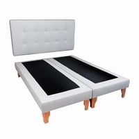 Diseños Valestrini - Cama King Lino Gris