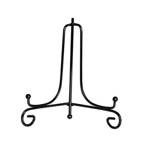 Bothyi - Soporte De Exhibición Soporte De Placa Durable Mesa Libro Decoración Soporte De Exhibición Metal 7 Pulgadas Negro