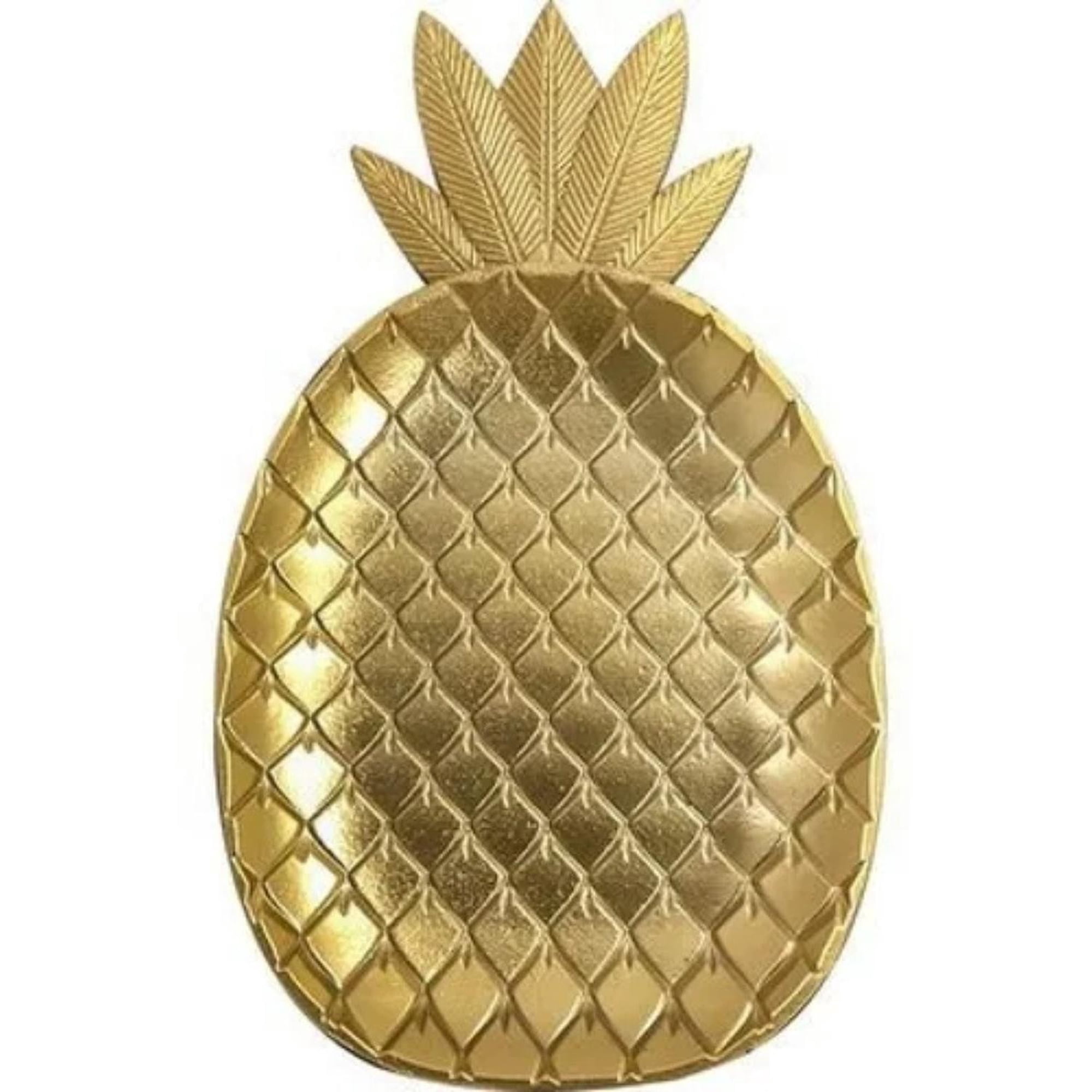 Bandeja En Forma De Piña Dorada Decorativa Para Picoteo | Lider