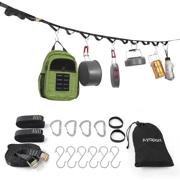 Correa de camping Ayaport de 20 pies, 1 pulgada y 20 bucles