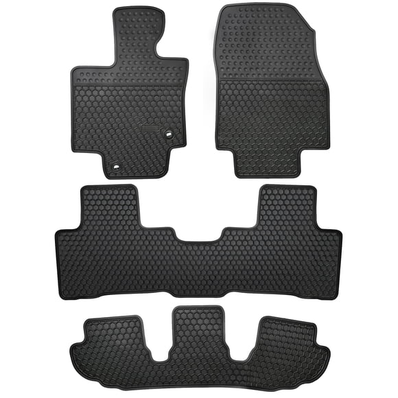 Alfombrillas de piso para auto Lwope Toyota Highlander 7 plazas negro