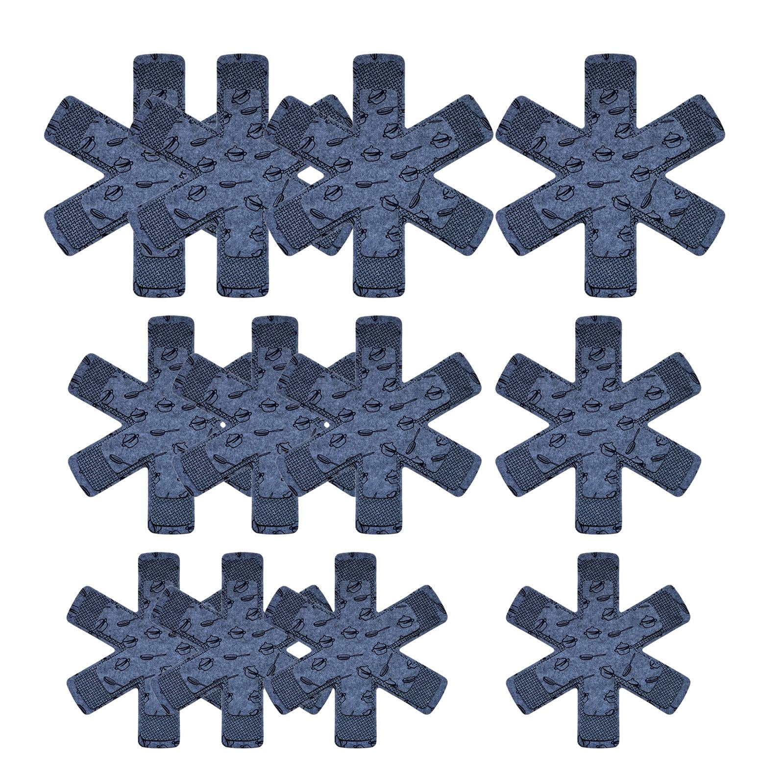 Bothyi - 12 Protectores Antideslizantes Para Sartenes Antiadherentes, Color Gris