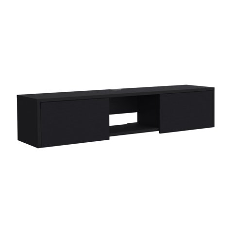 Fmfurniture - Panel Tv 49 Con 2 Puertas Fm-011N - Negro