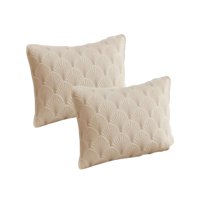 Genérico - Set De 2 Fundas De Cojin Serie Abanico 30X50 Cm Beige