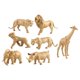 thumbnail image 2 of Figuras De Animales - 7 Piezas De Juguetes Educativos De Bosque De Modelo De Acción Dorada Realista, 2 of 5