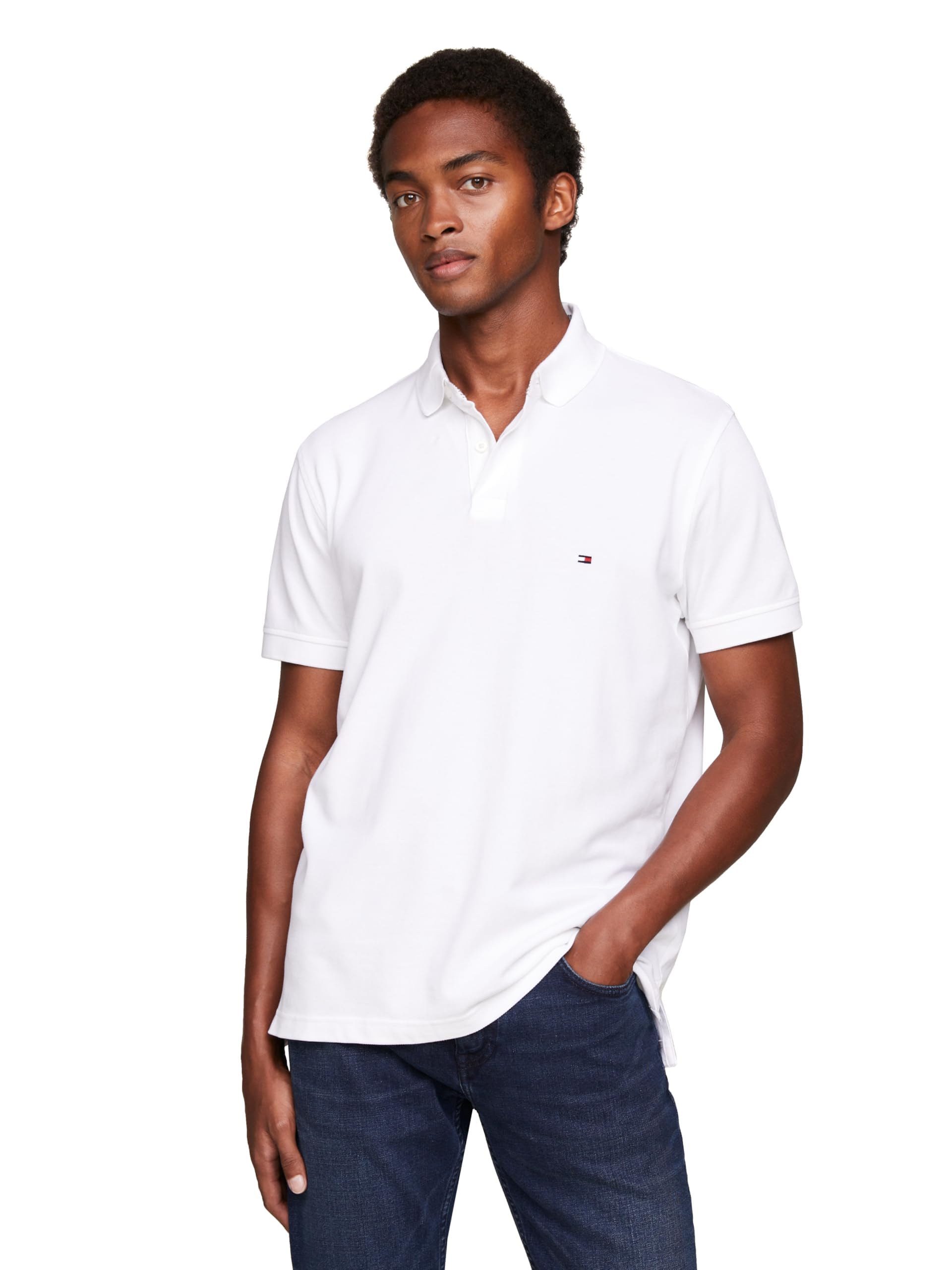 Polo Tommy Hilfiger 1985 Slim De Manga Corta Para Hombre
