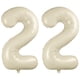 thumbnail image 1 of Globo LVMOQIQIU Número 22 de Foil Blanco Crema 40", 1 of 6