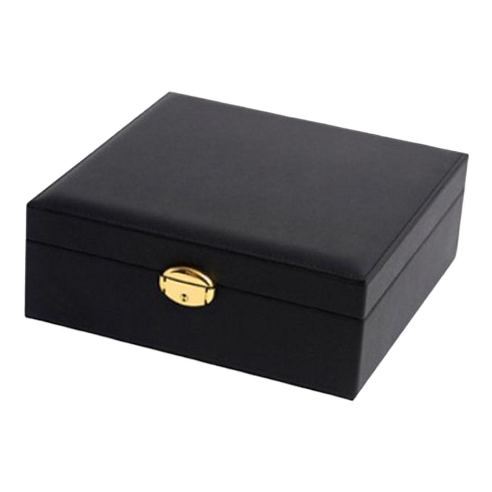 Ioensy - Joyero Portátil Caja De Almacenamiento Organizador Display Joyero Titular Negro