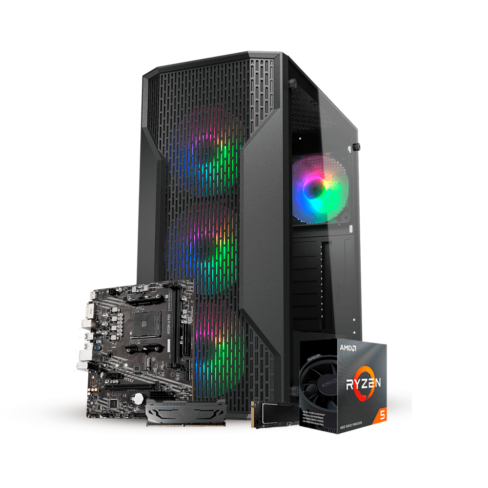 Gear - Pc Gamer Xt1 Ryzen 5 5600g 512gb Ssd M.2 16gb Radeon Vega 7 - Nuevo