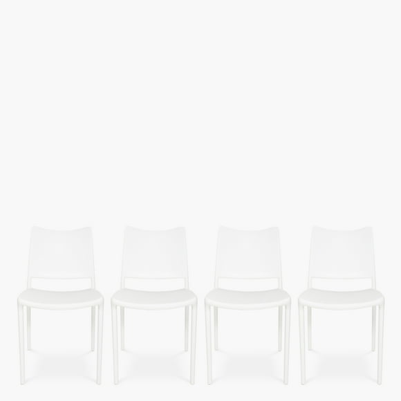 Packs 4 Sillas Plástico Terraza Todi Blanco